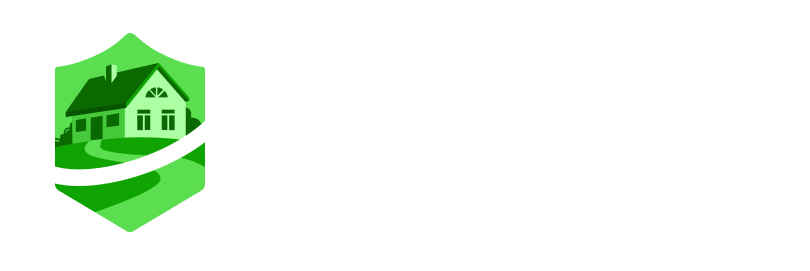 Logo for "Property Guardian" featuring a green shield with a house icon, accompanied by the text "A Green Shield Company.